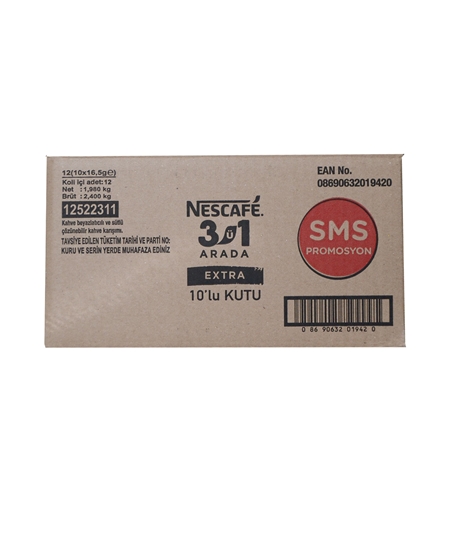 Picture of Nescafe 3'ü 1 Arada 16,5 gr 10'lu Paket Extra