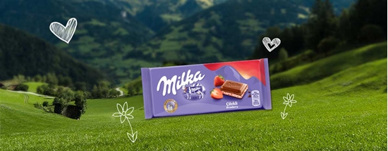 Picture of Milka Çilekli Yoğurtlu Çikolata 100 gr