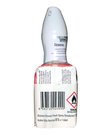 Picture of Rexona Deodorant 150 ml Shower Fresh + Kotex Hijyenik Ped Ultra Normal 8'li HEDİYE