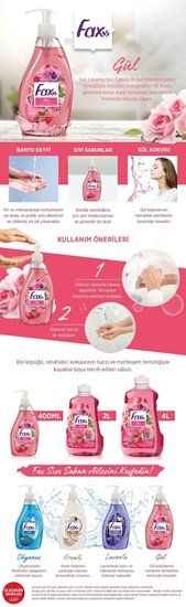 Picture of Fax Sıvı Sabun 3 lt Gül & Şakayık