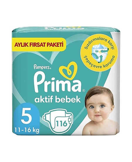 Picture of Prima Aktif Bezi Bebek Junior Aylık Fırsat Paketi No:5 116'lı