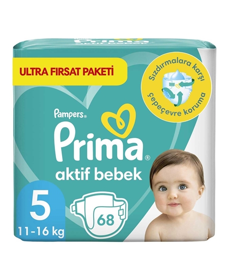 Picture of Prima Aktif Bebek Bezi Ultra Fırsat Paketi No:5 68'li