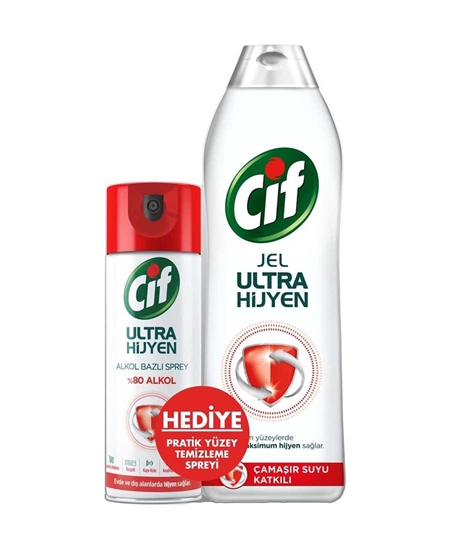 Picture of Cif Jel 750 ml Ultra Hijyen + Pratik Yüzey Tem.Spreyi Hediye