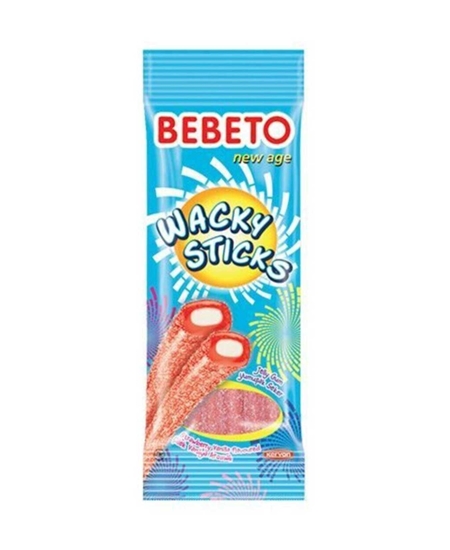 Picture of Bebeto Wacky Stcks Şekerleme 75 gr Çilek Vanilya