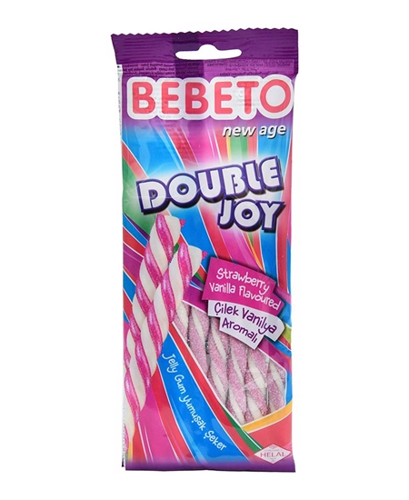 Picture of Bebeto Double Joy Şekerleme 75 gr  Çilek Vanilya
