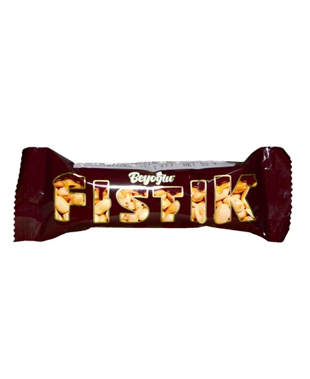 Picture of Beyoğlu Fıstık Çikolata Kaplı Yerfıstıklı Karamelli Nuga 50 gr
