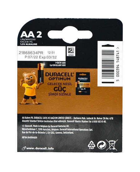 Picture of Duracell Basic Battery AA 2's 
