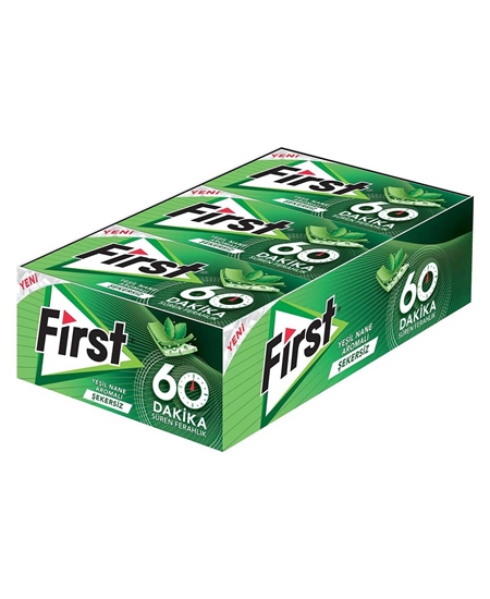 First 60 Dakika 27 gr x 12'li Paket Yeşil Nane Aromalı